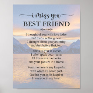 Pôster de Poema para Melhor Amigo que Sinto Saudad