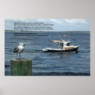 Poster de Poesia do Mar de Barco