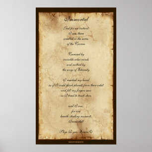 poster de Poesia Espiritual "Imortal"