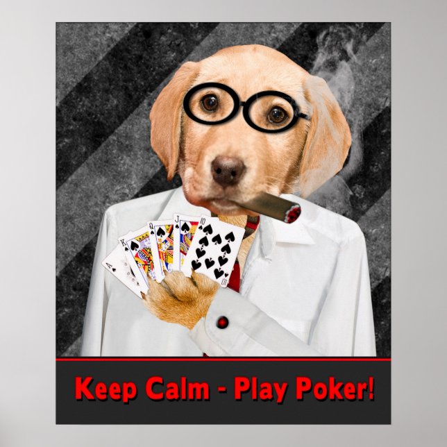 POSTER DE POKER - MANTENHA CALMO - REPRODUZIR POKE (Frente)