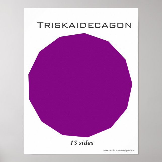 Poster de polígono de Triskaidecagon (Frente)