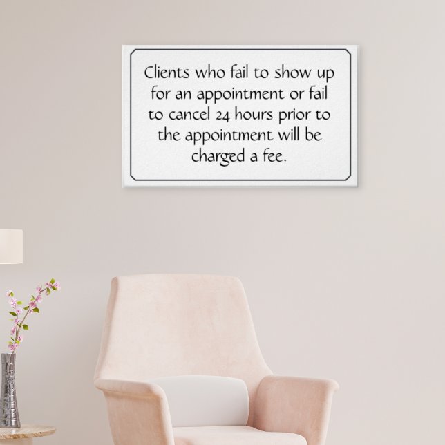 Poster de política de cancelamento para salão ou s (Criador carregado)