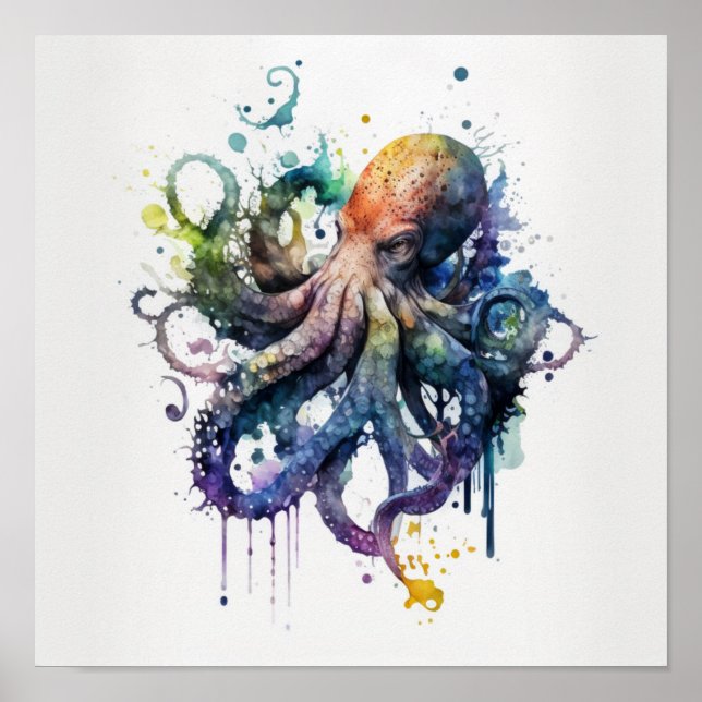 Pôster de polvo em aquarela (Frente)