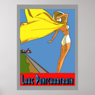 Poster de Pontchartrain do lago