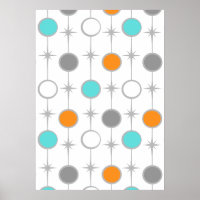 Poster de Pontos Retro e Starbursts