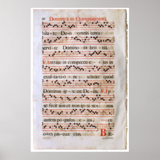Poster de Pontuação de Música Medieval
