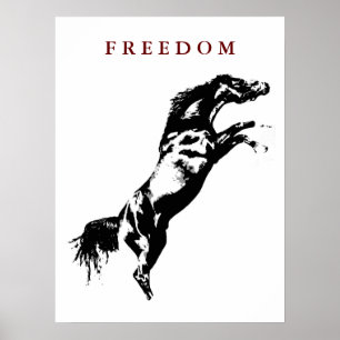 Poster de Pop de Arte de Cavalo em Criação de Libe