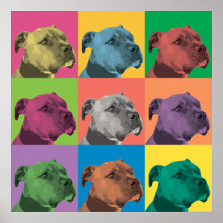 Poster de Pop de Arte Pit Bull