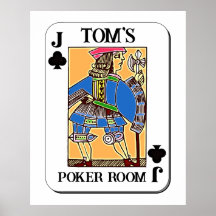 Poster de pôquer - Personalizável - Jack of Clubs