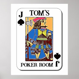 Poster de pôquer - Personalizável - Jack of Spades