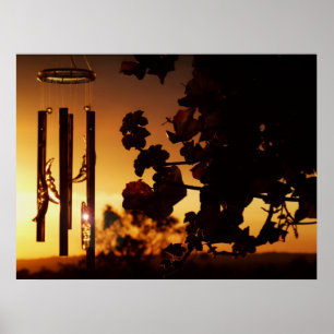 poster de pôr do sol para-brisas