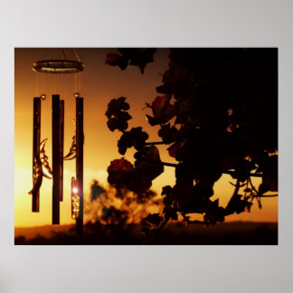 poster de pôr do sol para-brisas