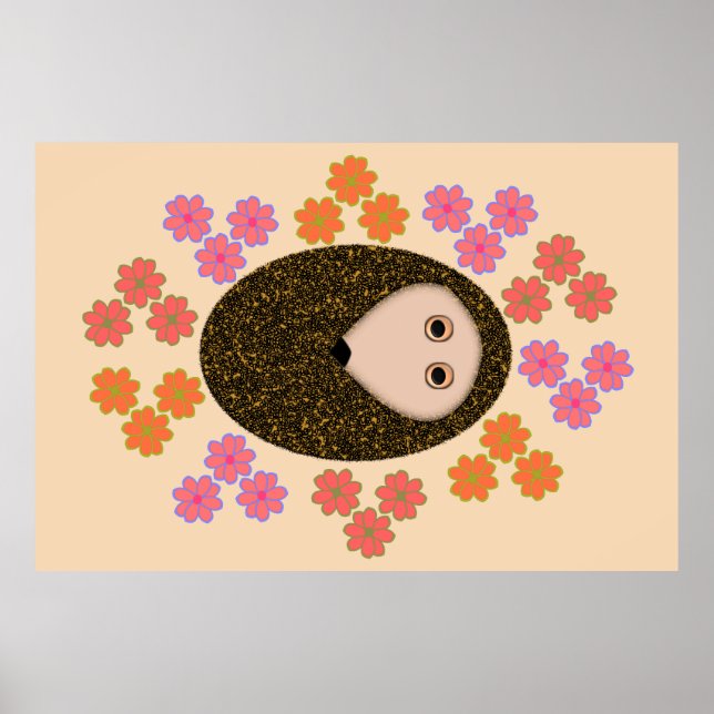 Poster de porco e flores com sono (Frente)