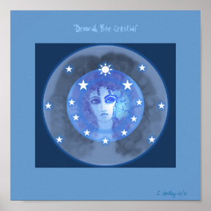 Pôster De "poster celestial azul Devorah"