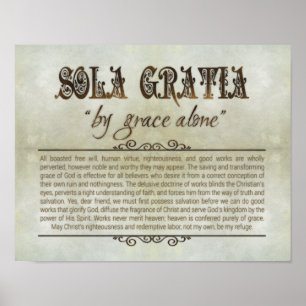 Pôster De "poster de 14x11 SOLA GRATIA" (arquivístico,