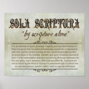 Pôster De "poster de 14x11 SOLA SCRIPTURA" (arquivístico