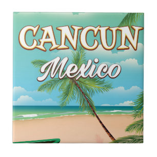 Poster de praia de Cancun México