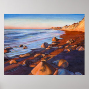 Poster de praia de Rocky Beach pintada