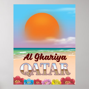Poster de praia do Catar Al Ghariya