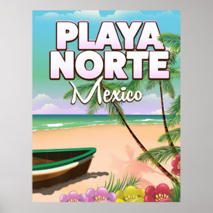 Poster de praia do Norte Mexicano