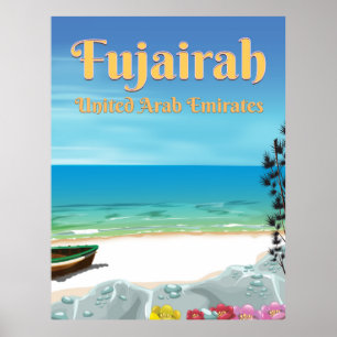 poster de praia dos Emirados Árabes Unidos