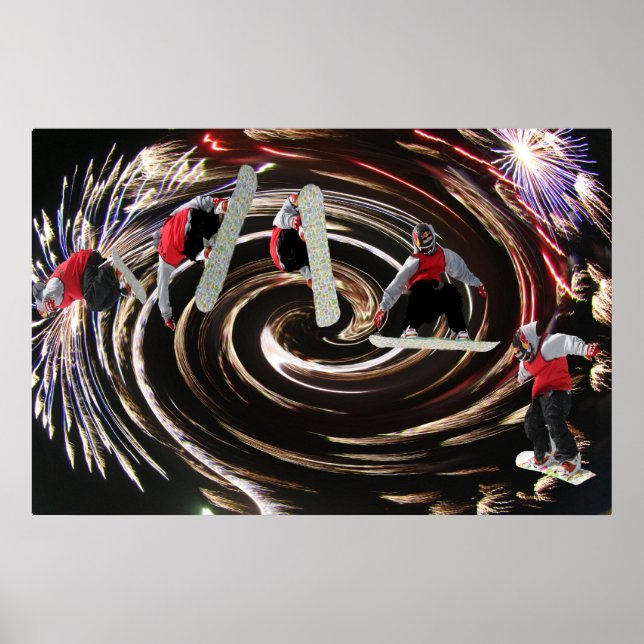 Poster de pranchas de neve (Frente)