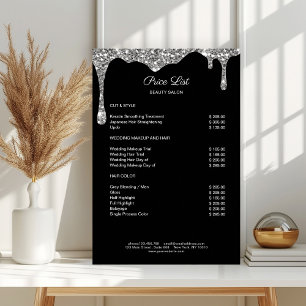 Poster de Pré-escuta Preto de Prata Moderna
