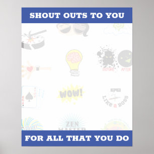 Poster de prêmio de de funcionários de autocolante