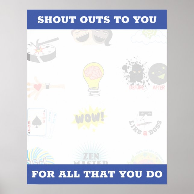 Poster de prêmio de de funcionários de autocolante (Frente)