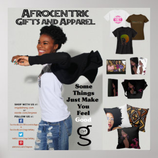 Poster de presentes afrocêntricos
