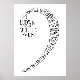 Poster de presentes de música - Bass Clef Word Art