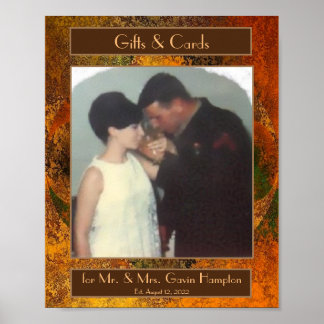 poster de presentes do Casamento outono "Luminário