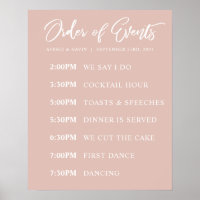 Poster de Programação de Dia de Casamento da Ordem