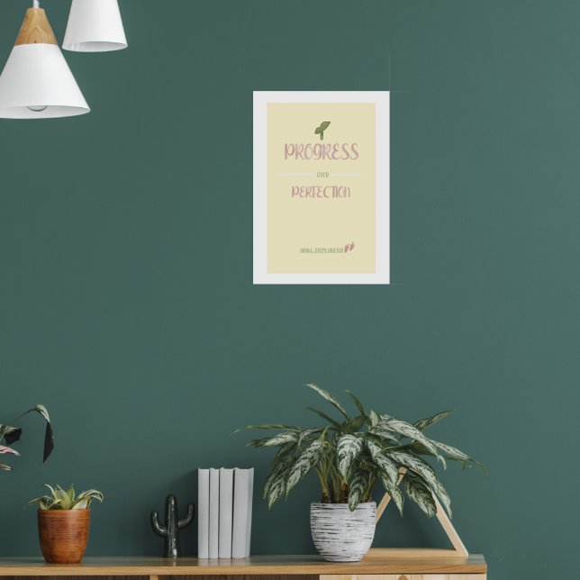 Poster de Progresso em vez de Perfeição (Sala de Estar 1)