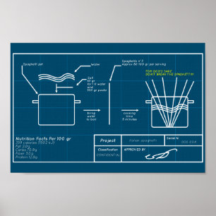 poster de projeto de espaguete