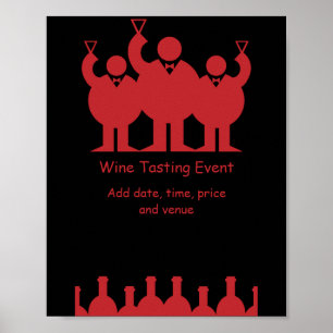 Poster de Promoção de Eventos de Provando de Vinho