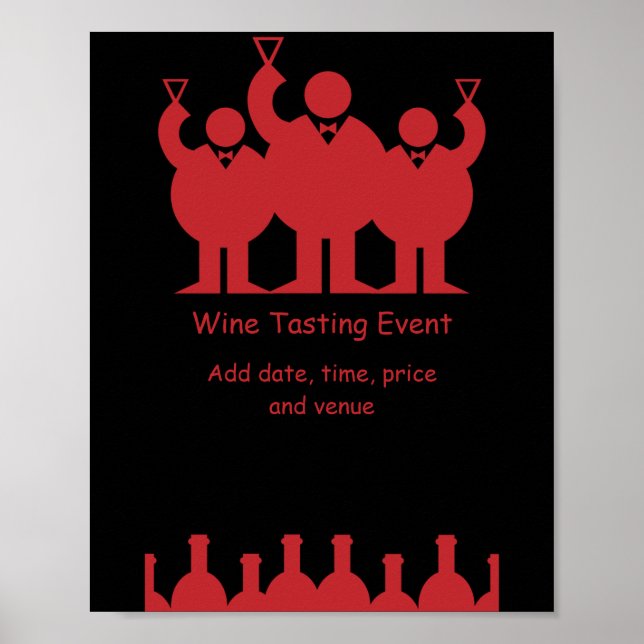 Poster de Promoção de Eventos de Provando de Vinho (Frente)