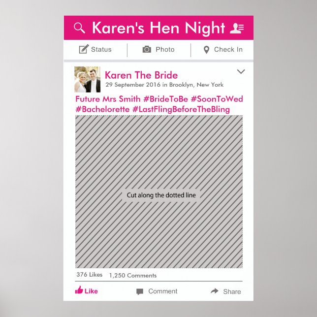 Poster de Propagação de Fotografia de Frame do Par (Frente)