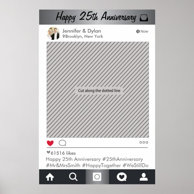 Poster de Propagação de Fotografia de Frame do Par (Frente)