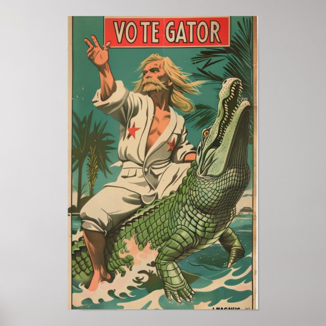 Poster de propaganda comunista ventista com Man Po (Frente)