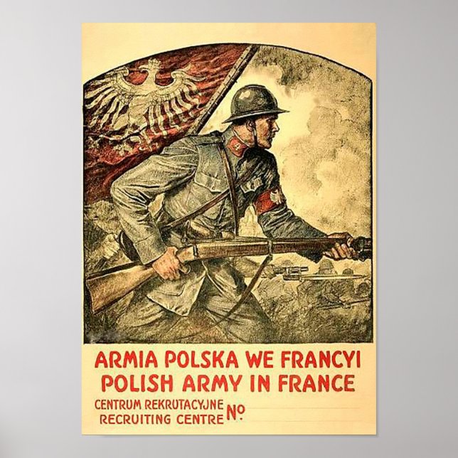 Poster de propaganda polonesa durante o WW1 (Frente)