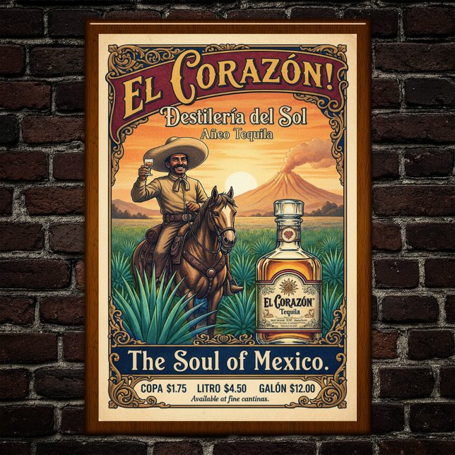 Poster de propaganda por tequila da Vintage (Criador carregado)