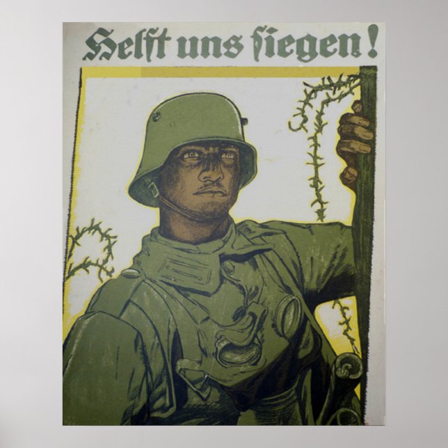 Poster de Propaganda WW1 Helft freia o Siegen! (Frente)