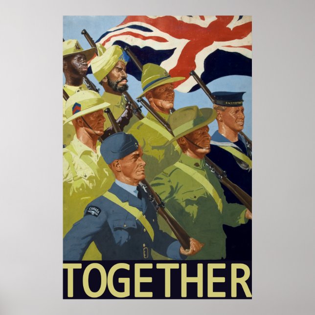 poster de Propaganda WW2 'Juntos' (Frente)