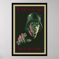 Poster de Protesto Alemão WW1