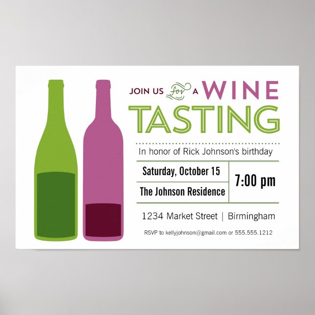 Poster de Provando de vinho (Frente)
