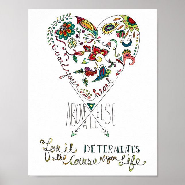 Poster de Provérbios 4:23 (Frente)