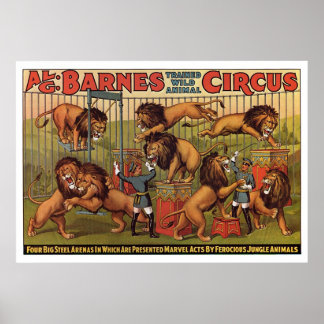 Poster de Publicidade Barnes Circus a partir da dé
