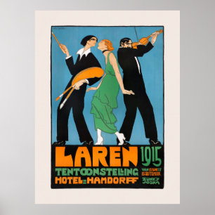 Poster de Publicidade Vintage Holandês Laren 1915
