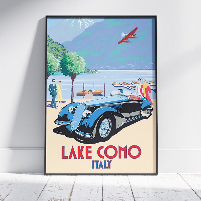 Poster de Publicidade Vintage Lake Como (Vintage Lake Como Advertising Print)